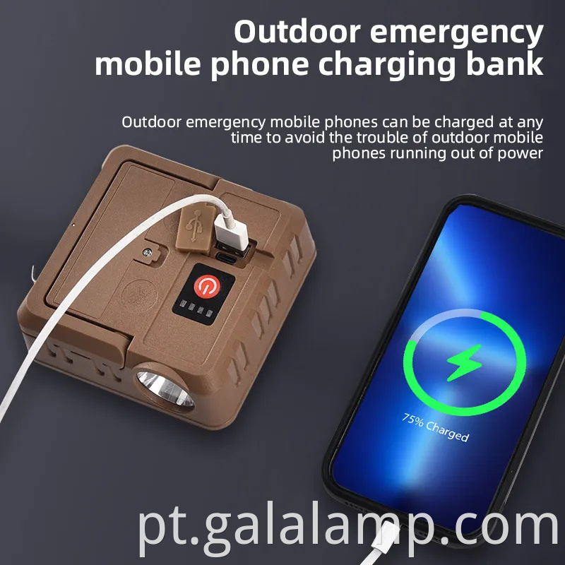 LED recarregável Bulbo de acampamento com energia USB para aventuras